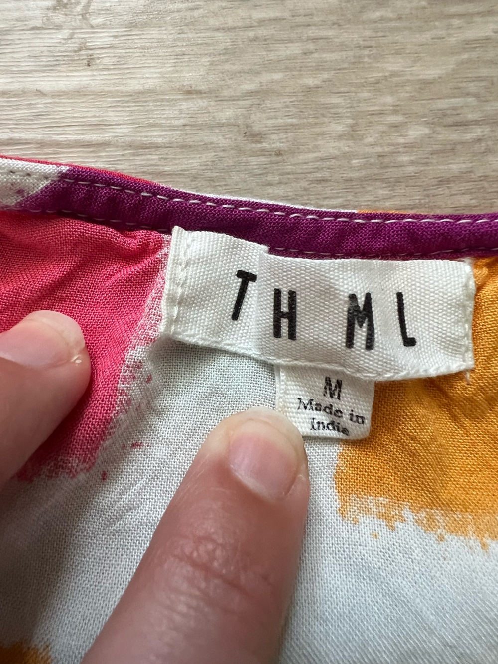 THML Boutique Peplum Top Med Colorblock Checkered Fringe Cap Sleeve - Picture 2 of 6